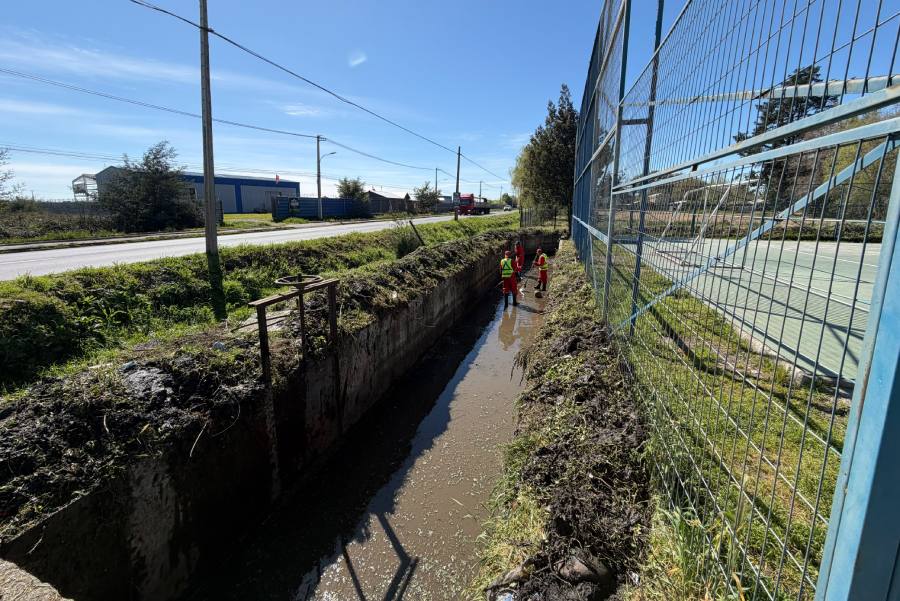 Extraen residuos en canales del sector oriente de Chillán