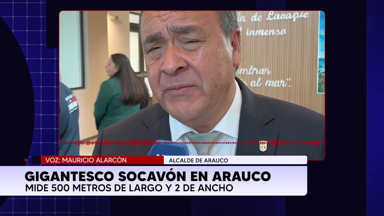 Arauco: socavón de más de 500 metros amenaza a 250 familias de Villa…