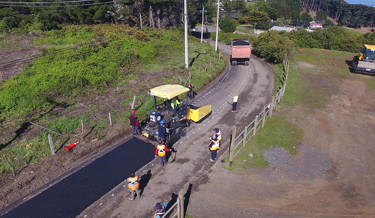 Pavimentan ruta Huenchul – Maule en Puerto Saavedra y habilitan…